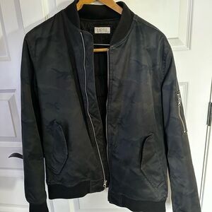 Barneys New York Men's Camouflage Bomber Jacket